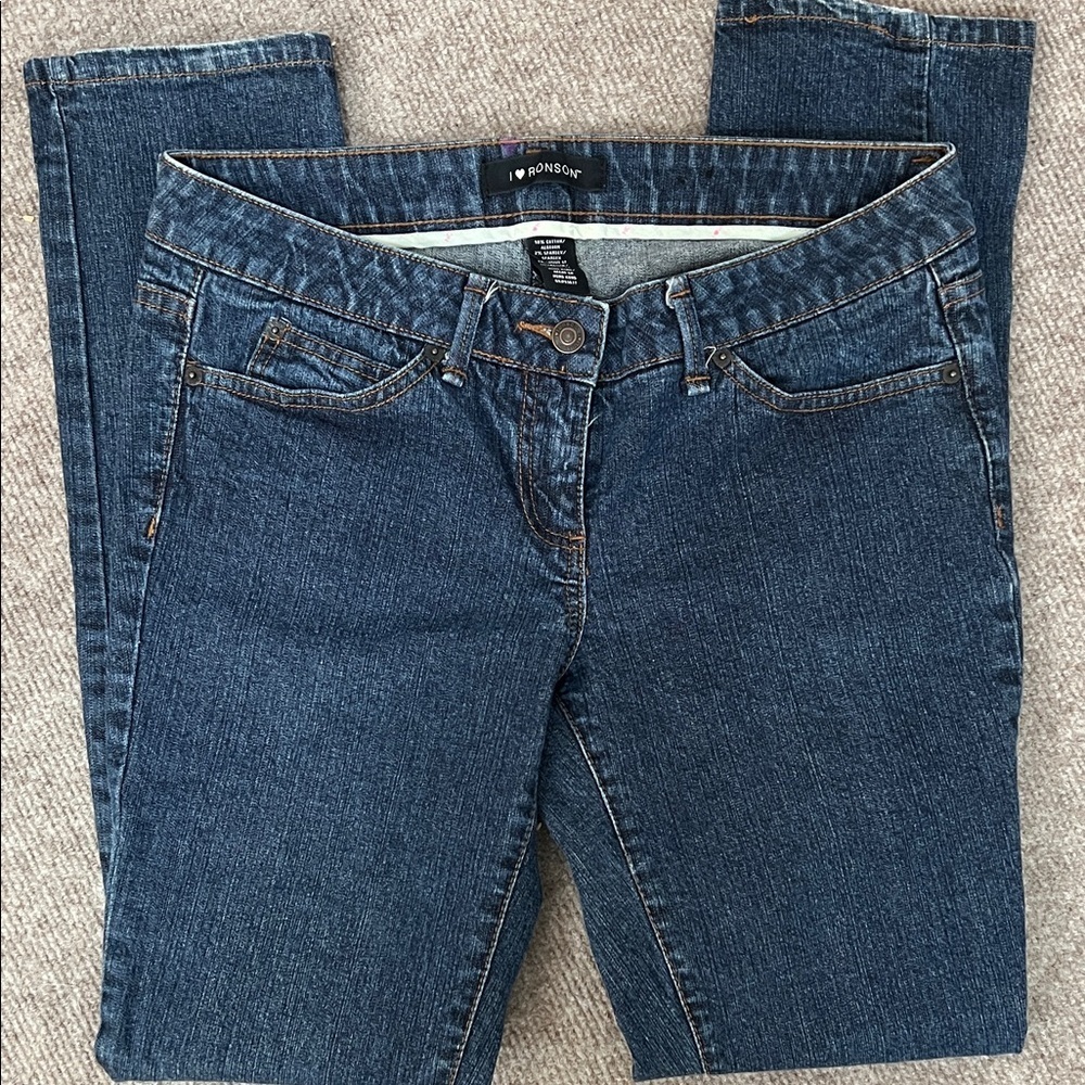 I Heart Ronson Dark Blue Skinny Jean 8 30” inseam low rise